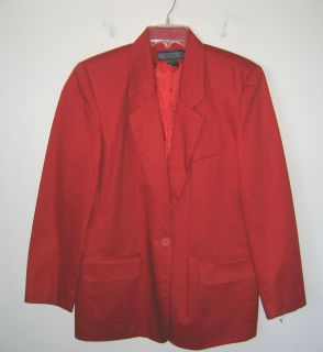 Womens Herman Geist Red Blazer Jacket Size 10 New