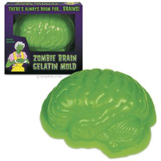 Green Gelatin Mold Zombie Brain Novelty Dessert Kitchen Gag Gift New
