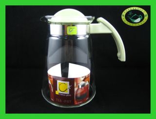 Ultra Clear Heat Resistant Glass Teapot Kettle 42oz 1200ml