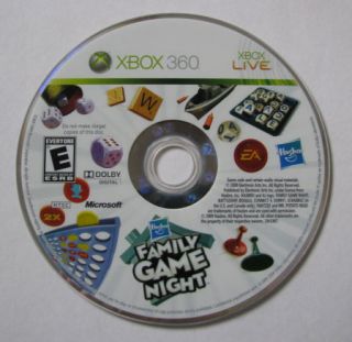 Microsoft XBOX 360 Game   Hasbro Family Game Night Yahtzee Battleship