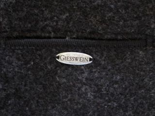 Giesswein of Austria Charcoal Gray Wool Coat Sz XL REDUCED $$