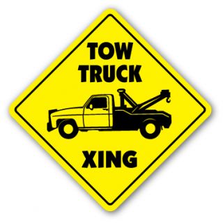 Tow Truck Crossing Sign Wrecker Garage Driver Gift Flatbed Zone