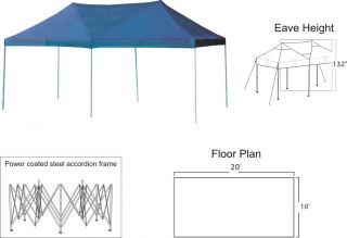 Gigatent The Party Tent 20 x 10 Shelter Canopy Walls Only White