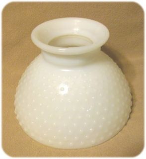 Vtg White Hobnail Glass Lamp Shade Milk Glass GWTW Style