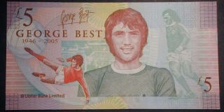 Ireland George Best Five Pound Note with Wallet