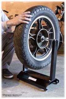 Using the Motorcycle Wheel Balancer in a home garage