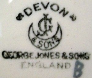 George Jones Sons China Devon PTN Cream Soup Bouillon