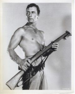 George Montgomery Orig Still Beefcake posed Shot w Rifle