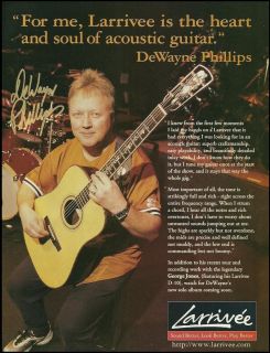  Phillips Plays Larrivee D 10 Guitars Ad 8x11 Advertisement George