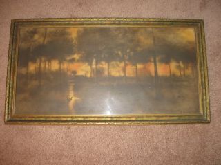 GEORGE INNESS, Signed Oil Reproduction # 7024 1893 Home of the Heron