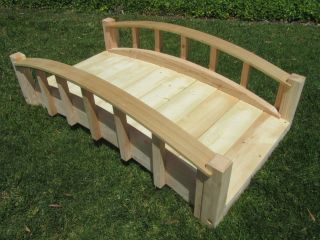 Japanese Wood Garden Bridges with Arched Railings 4LX15 1 2TX25 1