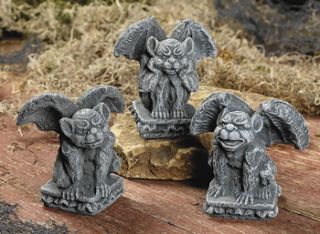 Small Cement Gothic Gargoyle Statues in Outdoor New