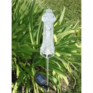 Solar Powered Lighthouse Garden Stake Light Color Changing for Outdoor