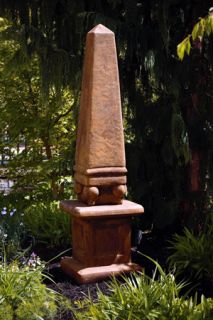 72 Obelisk with Pedestal Outdoor Cement Garden Statue