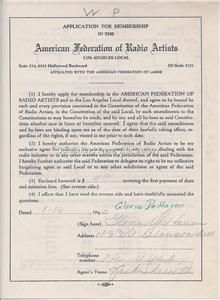 Gloria DeHaven Hand Signed Contract Autographed 1940