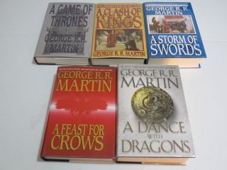 George R R Martin Game Of Thrones Song Of Ice And Fire 1 5 HC Set