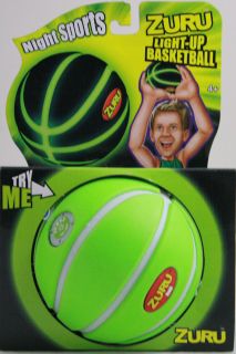 Night Sports Light Up Basketball Flashing Green Glow by Hedstrom Toys