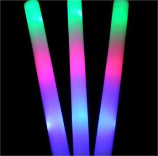  Blinking Neon LED Glowstick Glow Light Stick Sponge Foam Baton