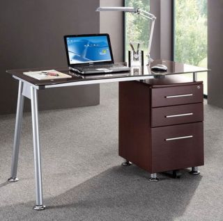 Modern Home Office Glass Computer Desk RT 1565 CH36