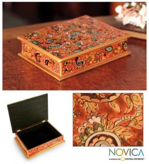 Passion Reverse Painted Glass Jewelry Box Novica Peru