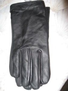 New Womens Black Leather Gloves Sz XXL Emanuel Geraldo