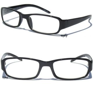 Black Frame Smart Glasses Nerd Teacher Student Clear Lens Retro