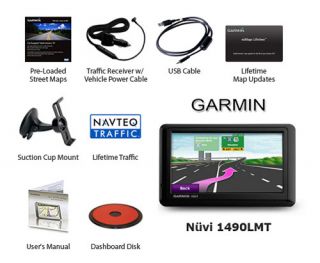 Garmin Nuvi 1490LMT 5 Automotive GPS System