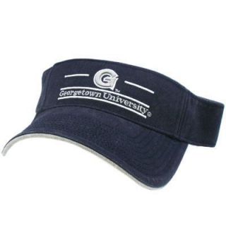 NCAA Georgetown Hoyas Bulldogs Navy Blue Gray Visor Hat Cap Licensed