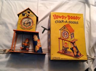 Howdy Doody Clock A Doodle w Box Excellent Condition