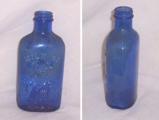  of Magnesia Bottle Cobalt Blue Glenbrook Conn Phillips Company