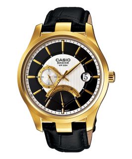  Casio Watch Beside BEM 308GL 1A Genuine Leather Band 50M Gold