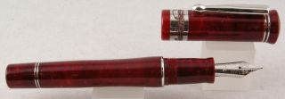 Delta Giacomo Puccini Red Silver Limited Edition Fountain Pen 18kt