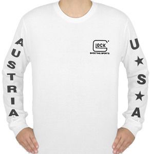 Glock Authorized Apparel Shooting Sports White Long Sleeve T Shirt