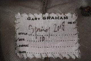 Gary Graham Mushroom 100 Cotton Mesh Tank Dress w Embroidery Pretty Sz