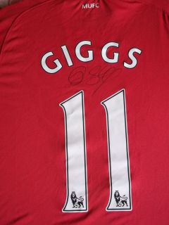 11 12 Season Ryan Giggs Signed Manchester United Soccer Shirt COA