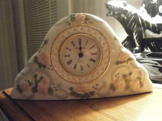 Princess House Rose Garland Clock Vintage