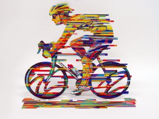 David Gerstein Modern Art Champion Bicycle Racer Metal Print Sculpture