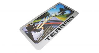GMC Terrain Chrome Brass License Plate Frame