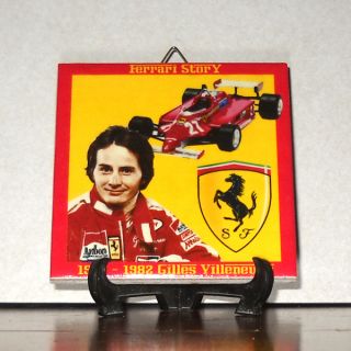 Gilles Villeneuve Ferrari Story Ceramic Tile Hand Made HQ From Italy