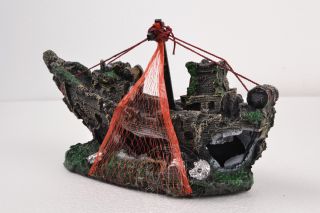  new fish ornament goldfish bowl Net pirate ship for Aquarium fish tank