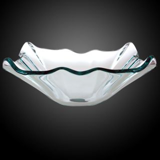 Geyser Tempered Bathroom Clear Glass Vessel Sink