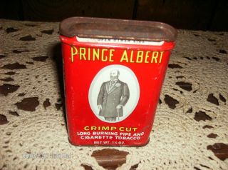 Vintage Prince Albert Crimp Cut Tobacco Storage Tin Can