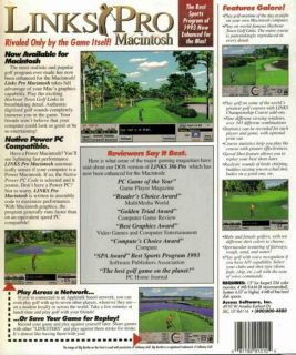 Links Pro CD w/ Manual MAC professional golf course golfer sports