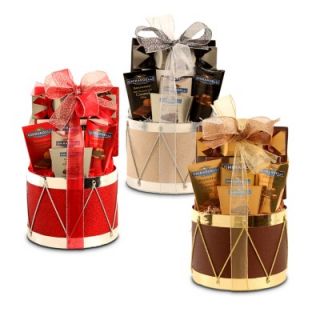 Ghirardelli Drum Holiday Gift Basket Brown Gold