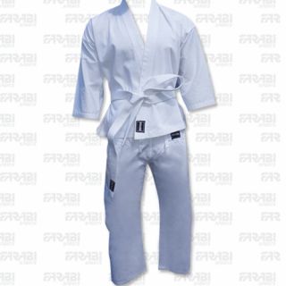 Farabi Sports Karate White Suits Gi Uniform Martial Arts Training with