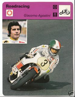 Giacomo Agostini Racing 1977 Sweden SPORTSCASTER Card