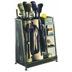 Garage Golf Bag Storage Utilty Sports Rack Organizer Stand Remote Cart