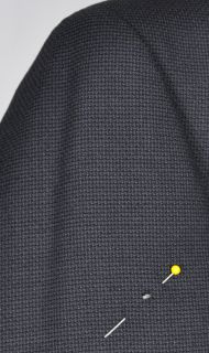 43R Gianfranco Ruffini Dark Gray Tic Three Button Wool Suit