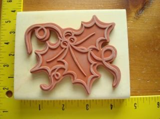 New Giant Christmas Holly and Berry Card Size by Anitas Rubber Stamp