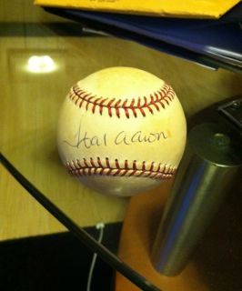 Hank Arron Signed Baseball